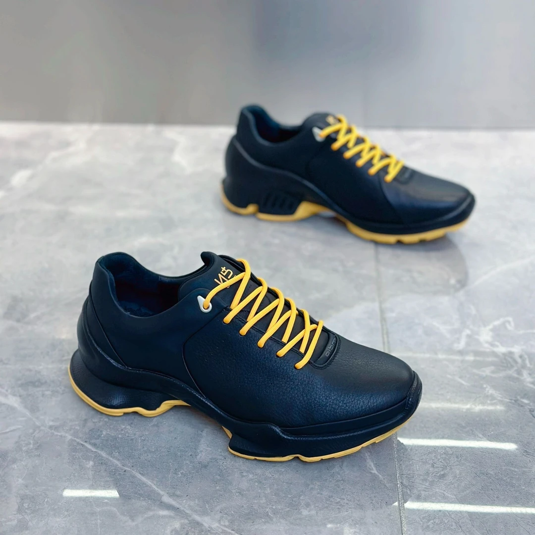 秋冬低帮新款休闲鞋时尚百搭潮流上班男士户外透气轻底真皮运动鞋