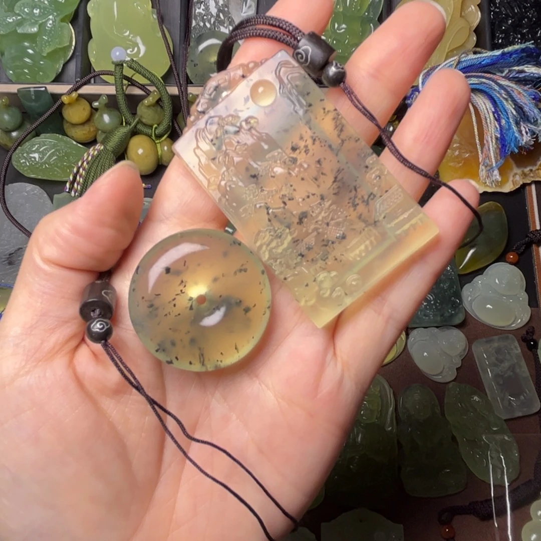 蛇纹石玉未镶嵌吊坠(不含链)