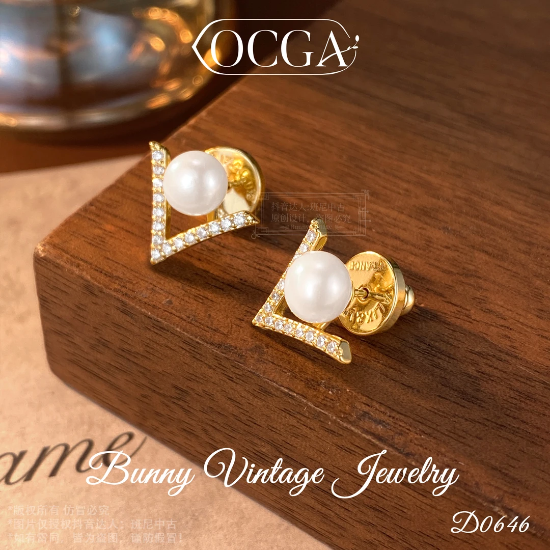 镀K金 D0646 法★【都市时尚】冬OCGA 欧斯伽斯 限定 耳钉