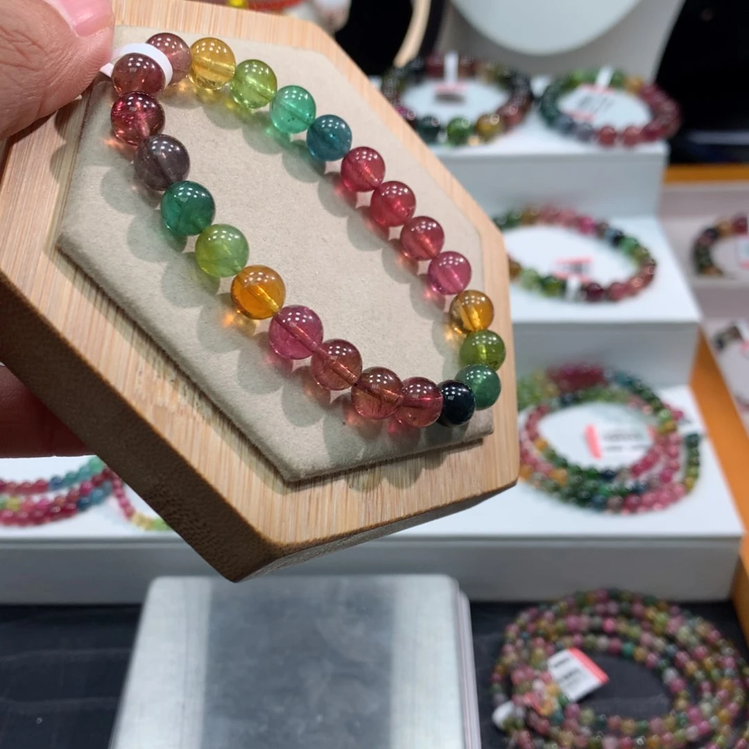碧玺手链未镶嵌    8mm。