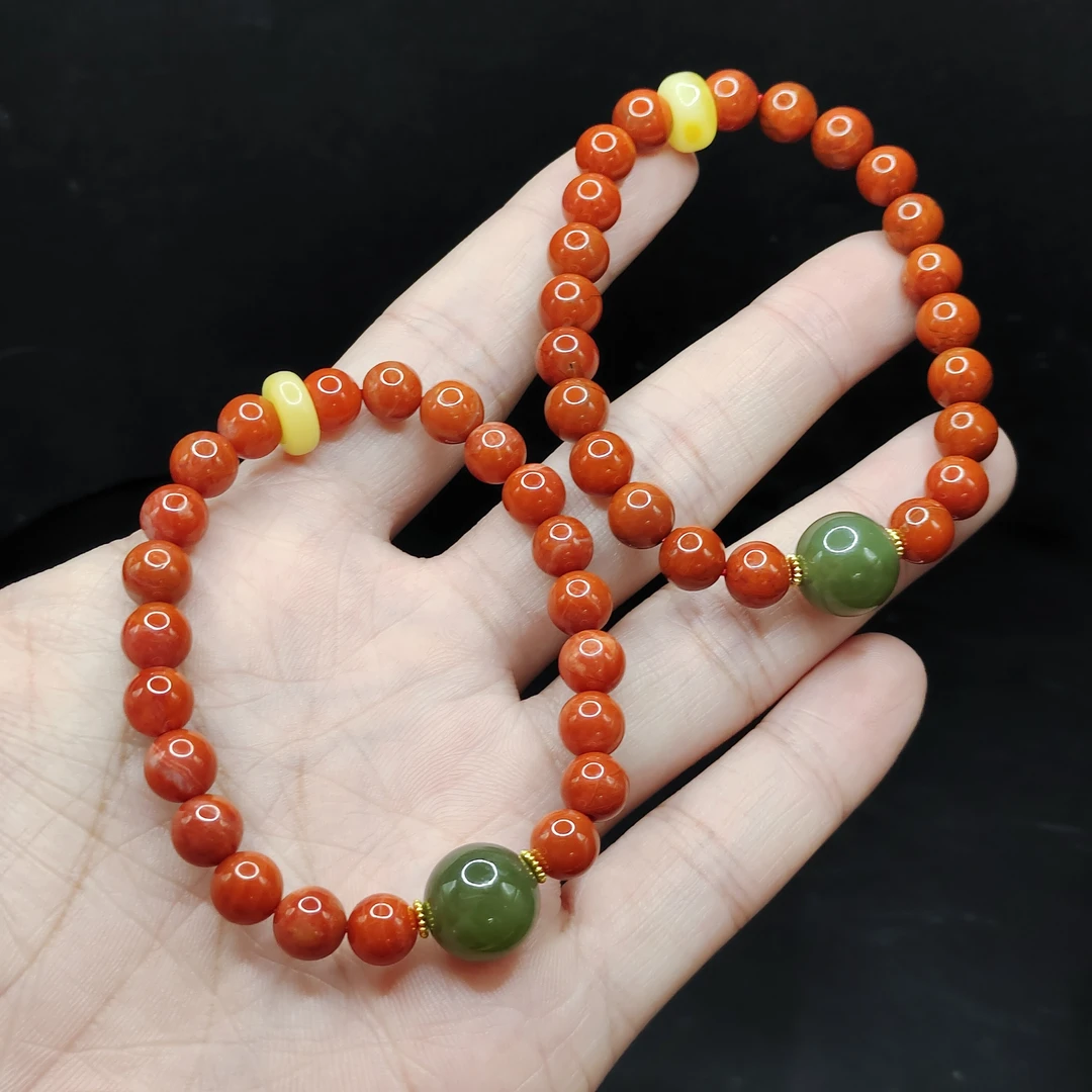 【老三珠宝】南红DIY单圈手串AS1【多样性发其一】约7mm