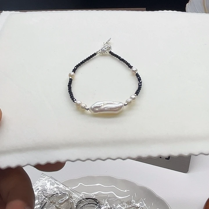 钛钢手绳淡水珍珠