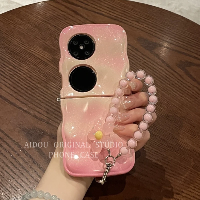 适用华为pocket2手机壳新款折叠屏pockets波纹扭扭边p50pocket