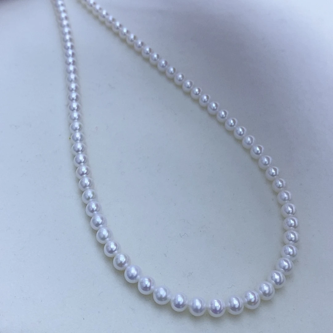 淡水珍珠手绳银S925镶嵌5mm