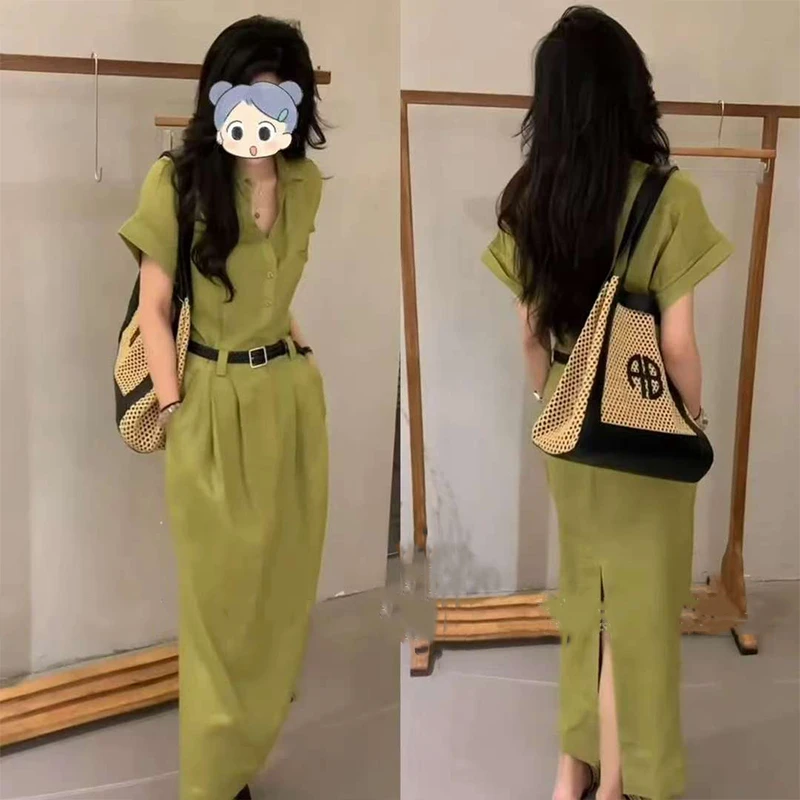 2025夏季新款时尚显瘦气质女士网红洋气连衣裙百搭设计感减龄裙子