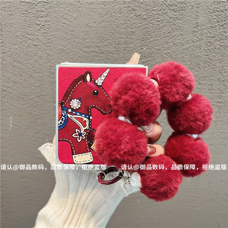 （华为novaflip系列）金属折叠皮纹适用华为novaflip手机保护壳防摔