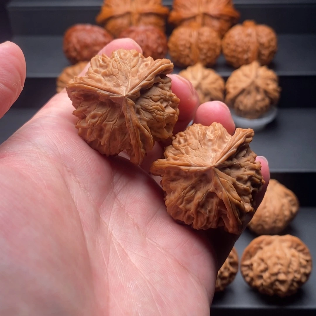 把件文玩核桃41尺全品盘山三棱正奔