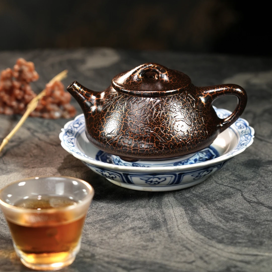 【满瓢·经典】原矿朱泥（贝壳烧）·260cc·14孔