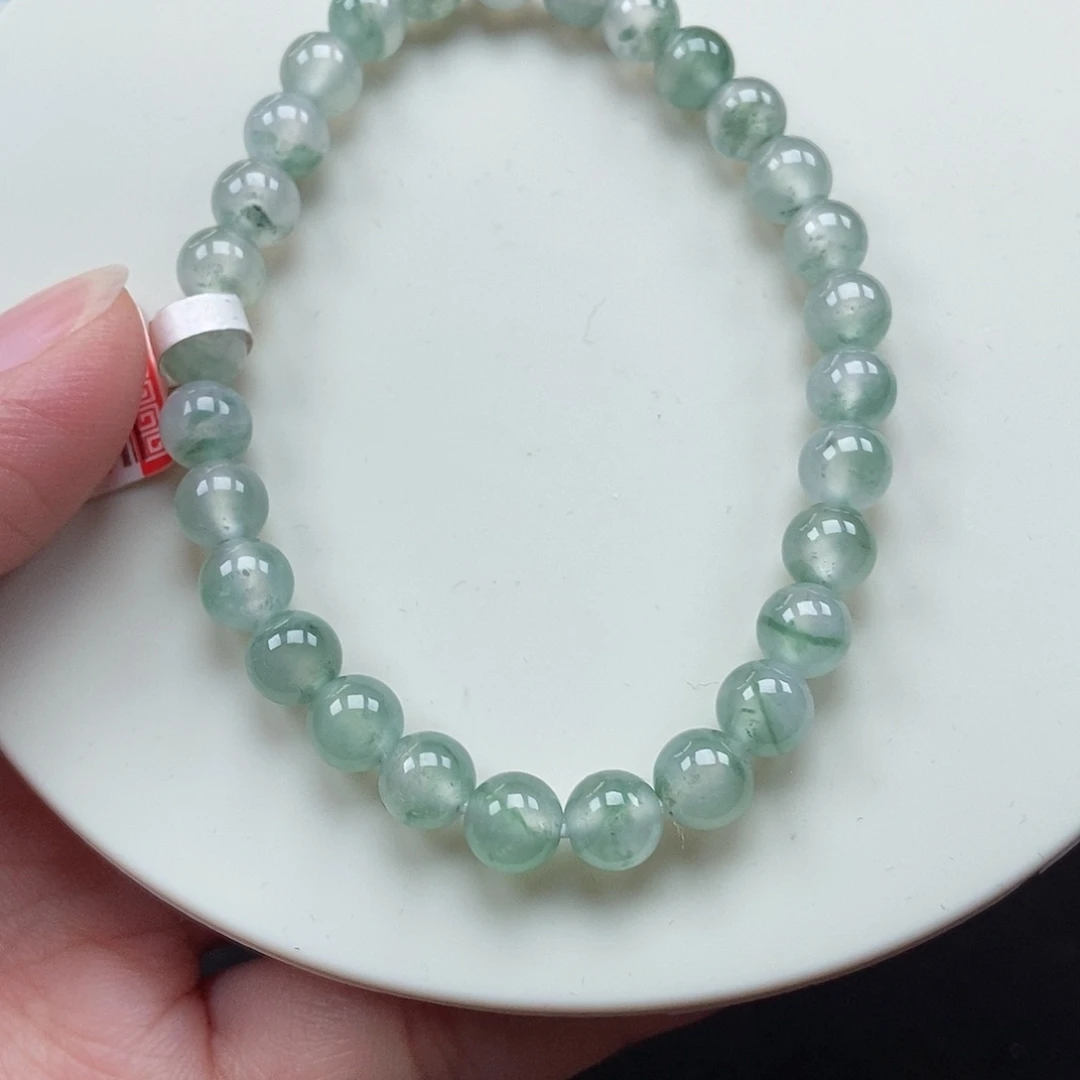 翡翠未镶嵌手串卡6.5