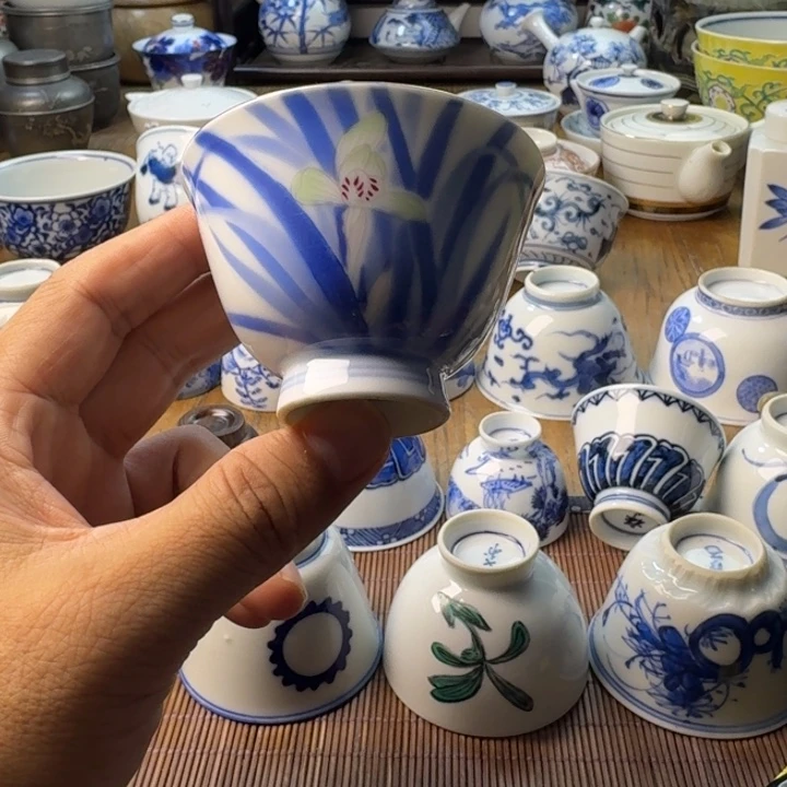 梵***清青花瓷器杯子茶具