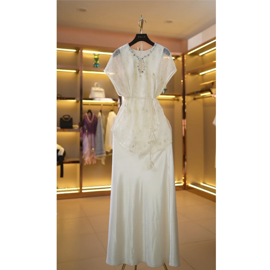 【娟专属】富贵人家轻奢带钻重工款连衣裙B9