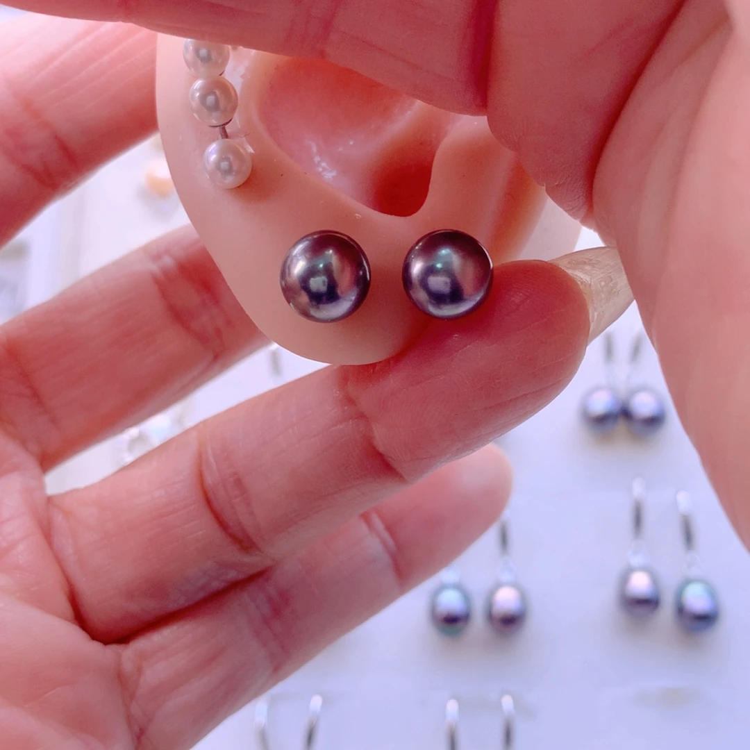 合金耳饰淡水珍珠