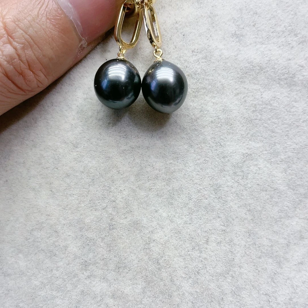 海水珍珠耳饰银S925镶嵌