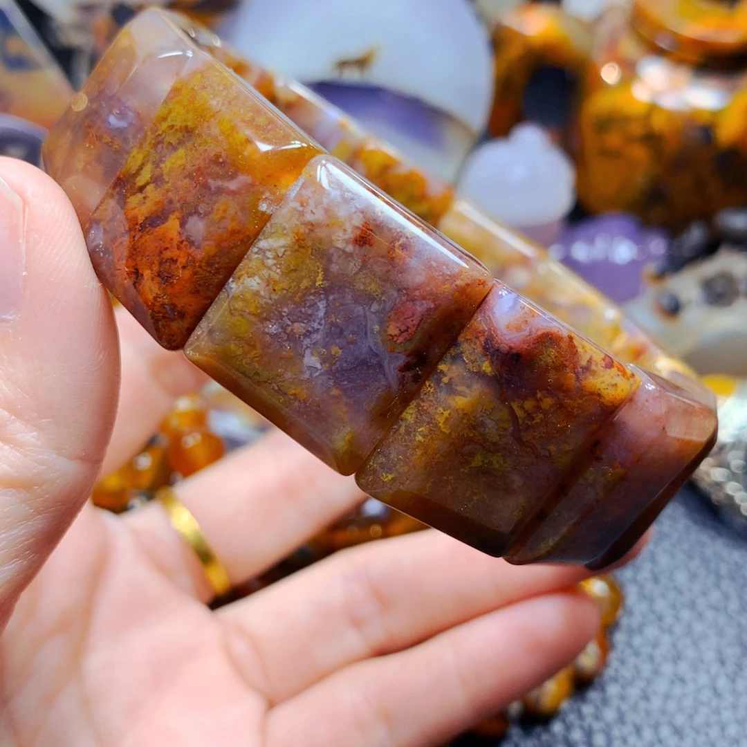 玛瑙/玉髓手牌16未镶嵌老*