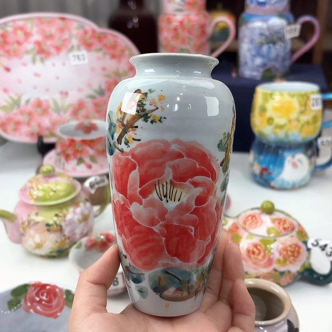 景德镇手绘高温釉下彩陶瓷茶具