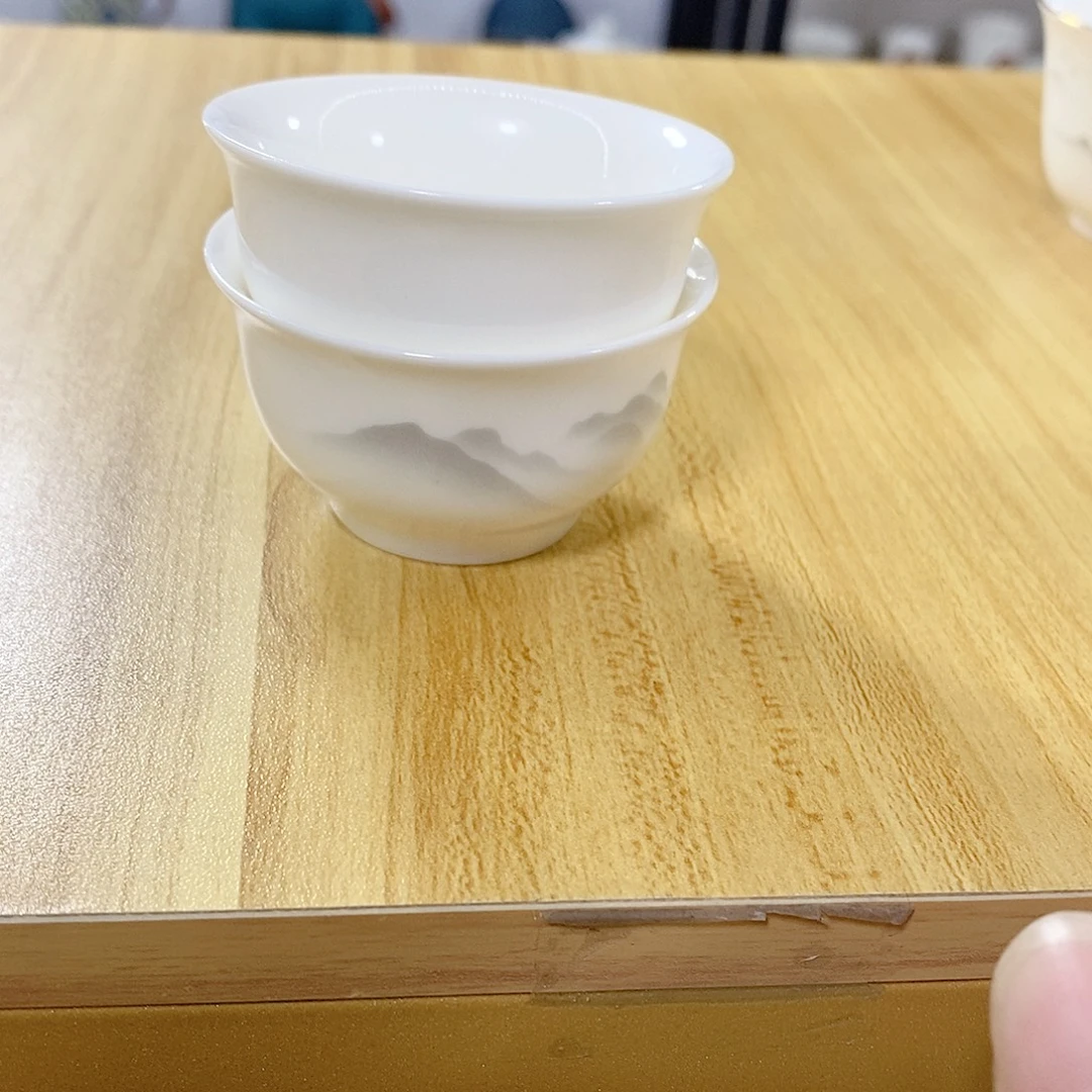 羊脂玉白瓷茶具套装