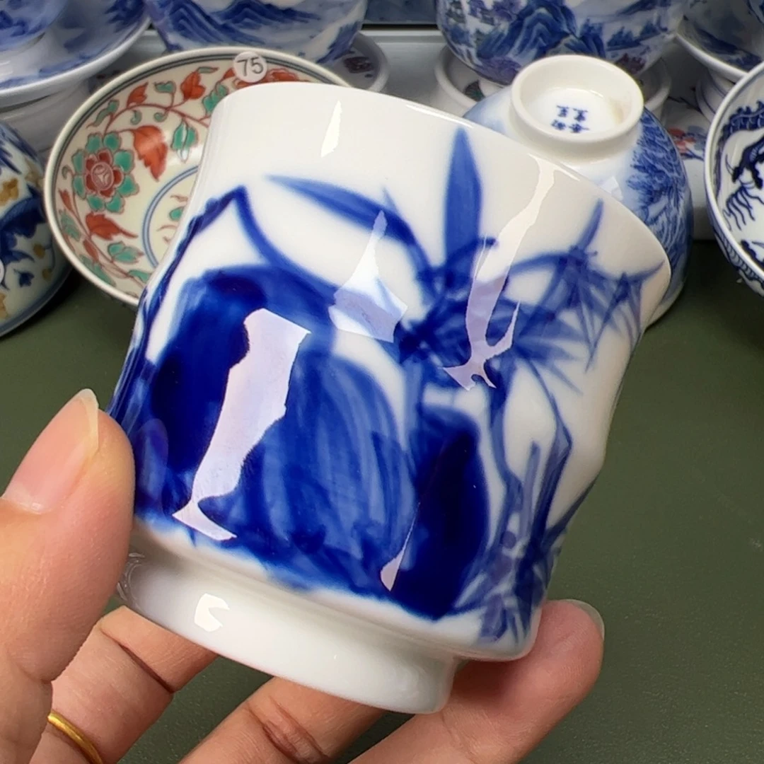 陶瓷景德镇纯手工纯手绘茶具木木73