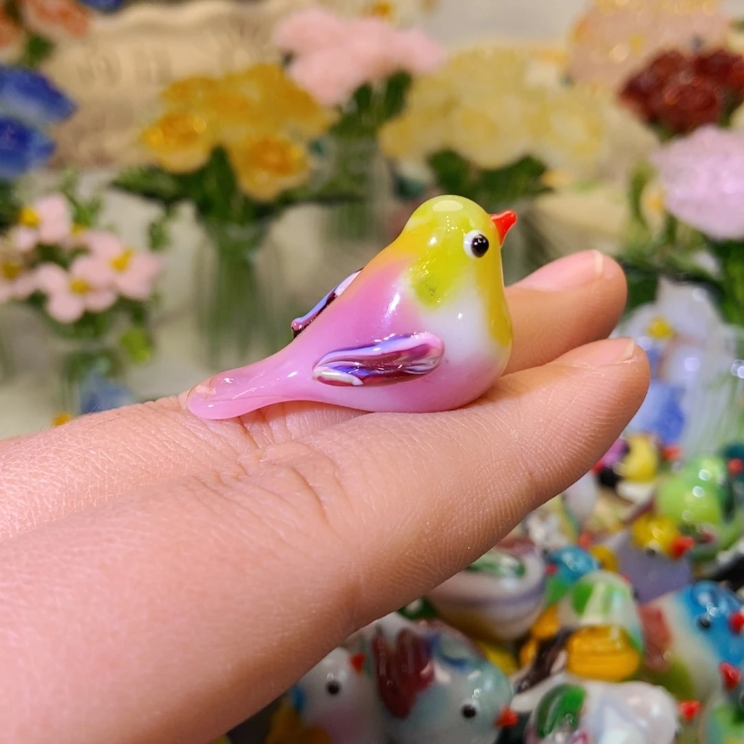 琉璃手工艺品小鸟