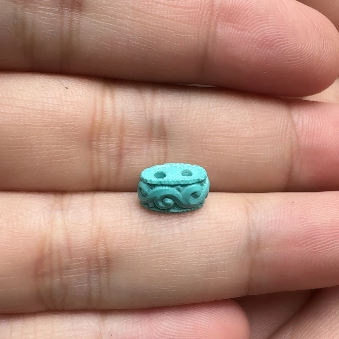 绿松石未镶嵌唐草纹绳束