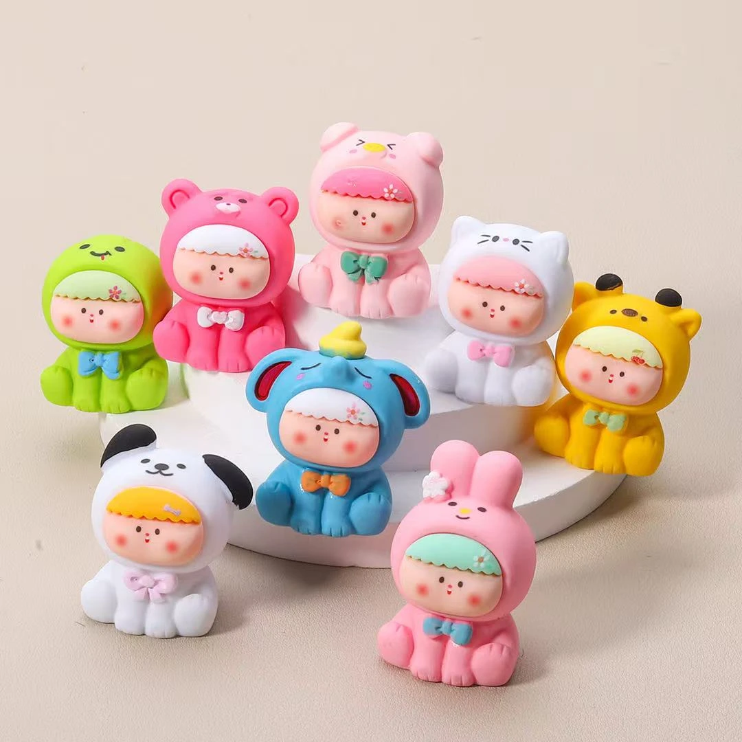 【直播拆】手感漆动物李四网红办公室桌面车载可爱diy创意手工摆件