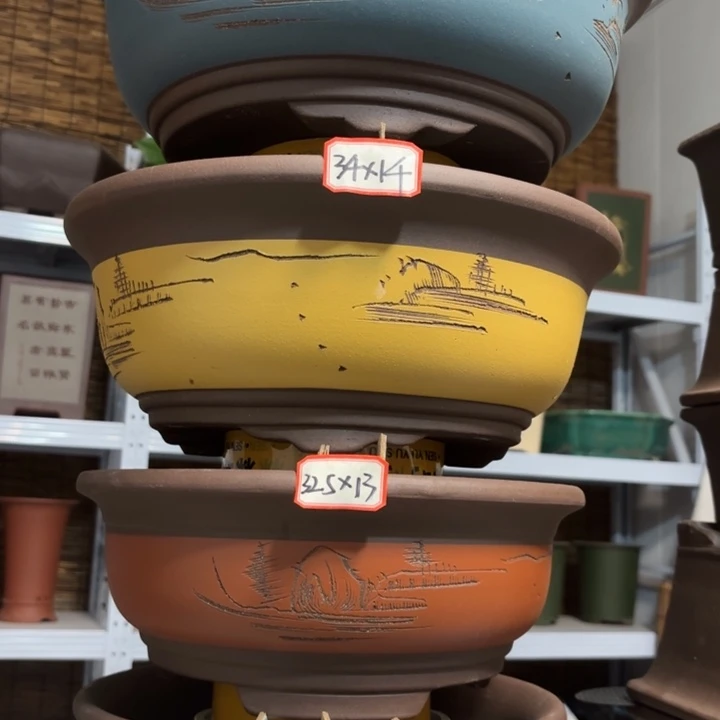 紫砂花盆100-4。