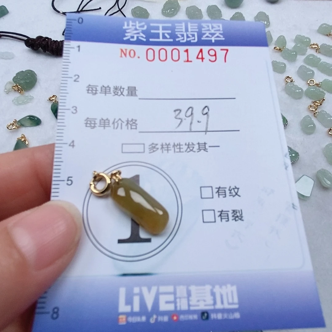 翡翠未镶嵌颈饰黄翡随行