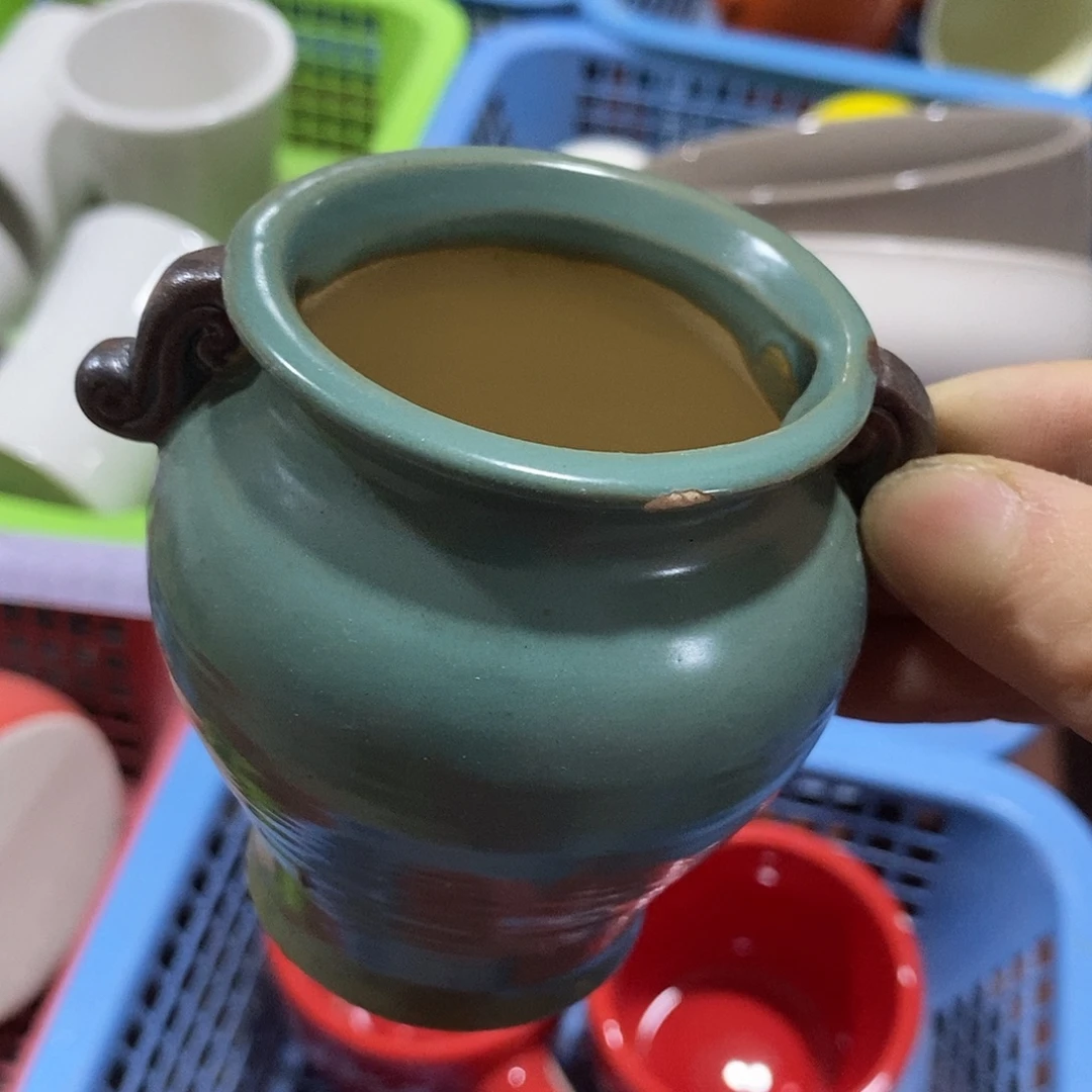 杯子陶陶盆有孔 瑕疵介意勿拍