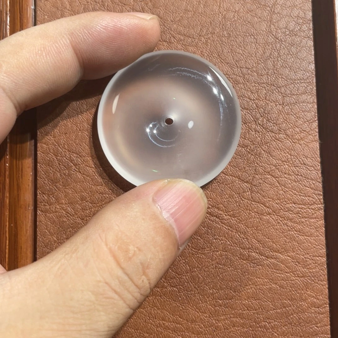 木***喵石英质玉未镶嵌平安扣吊坠