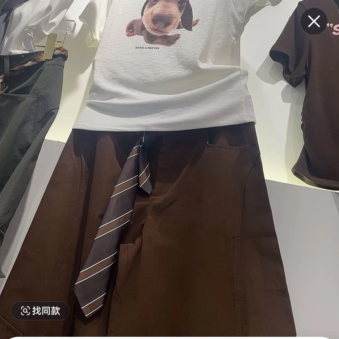 印花夏季女士T恤豹纹极简风动物百搭拼接ins长袖加绒卡通