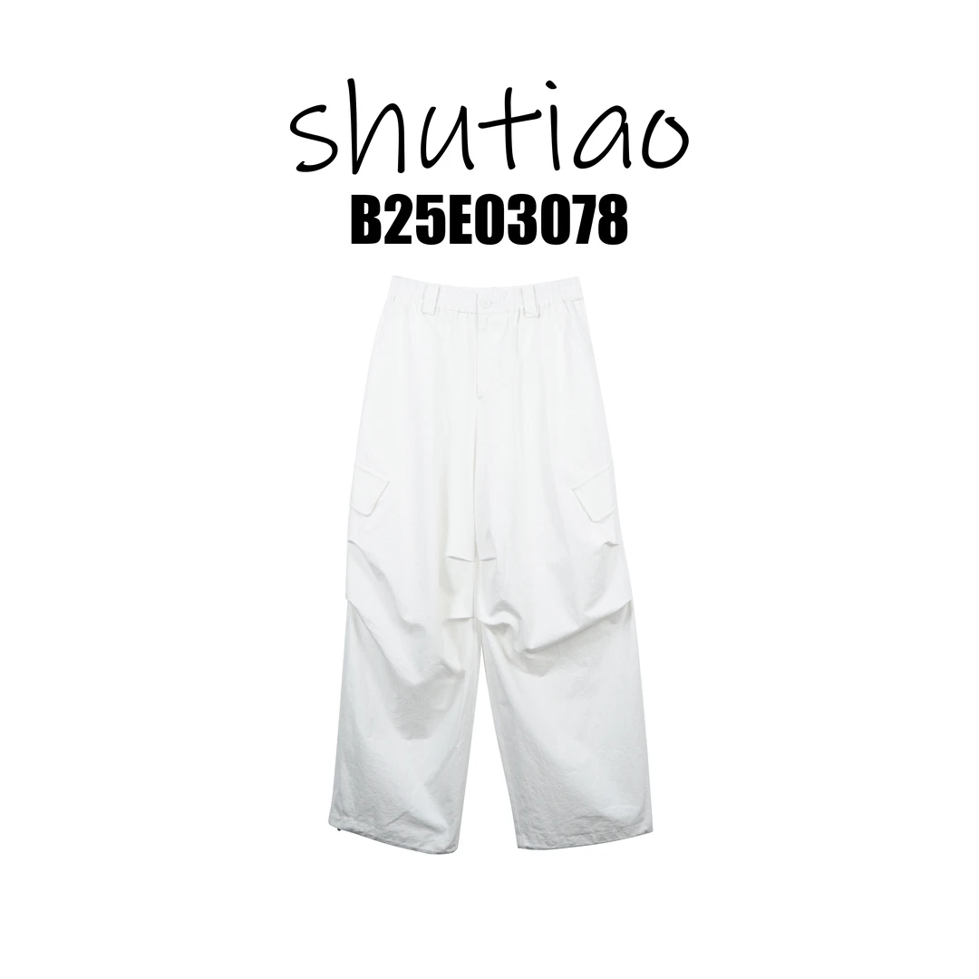 【SHUTIAO】2025夏季：新款小众设计款裤子B25E03078