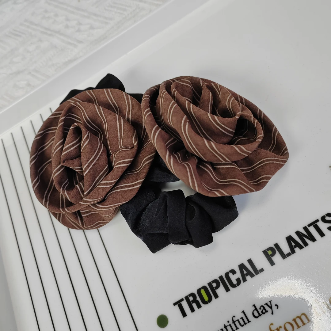 轻职风气质韩版玫瑰发圈