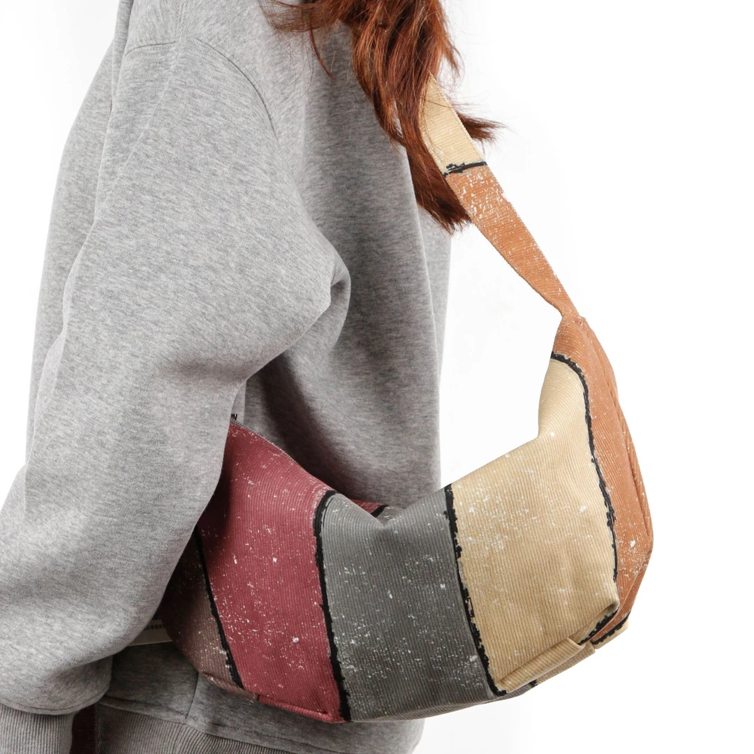 无则艺I这家的布包很艺术I原创印花多饺子包通用单肩斜挎包