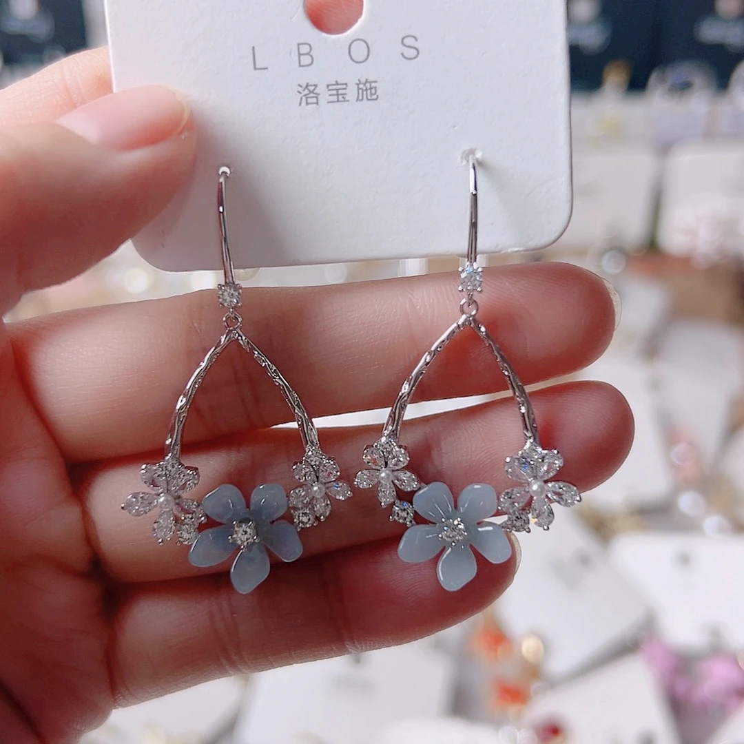 琉璃纯铜合金耳环的