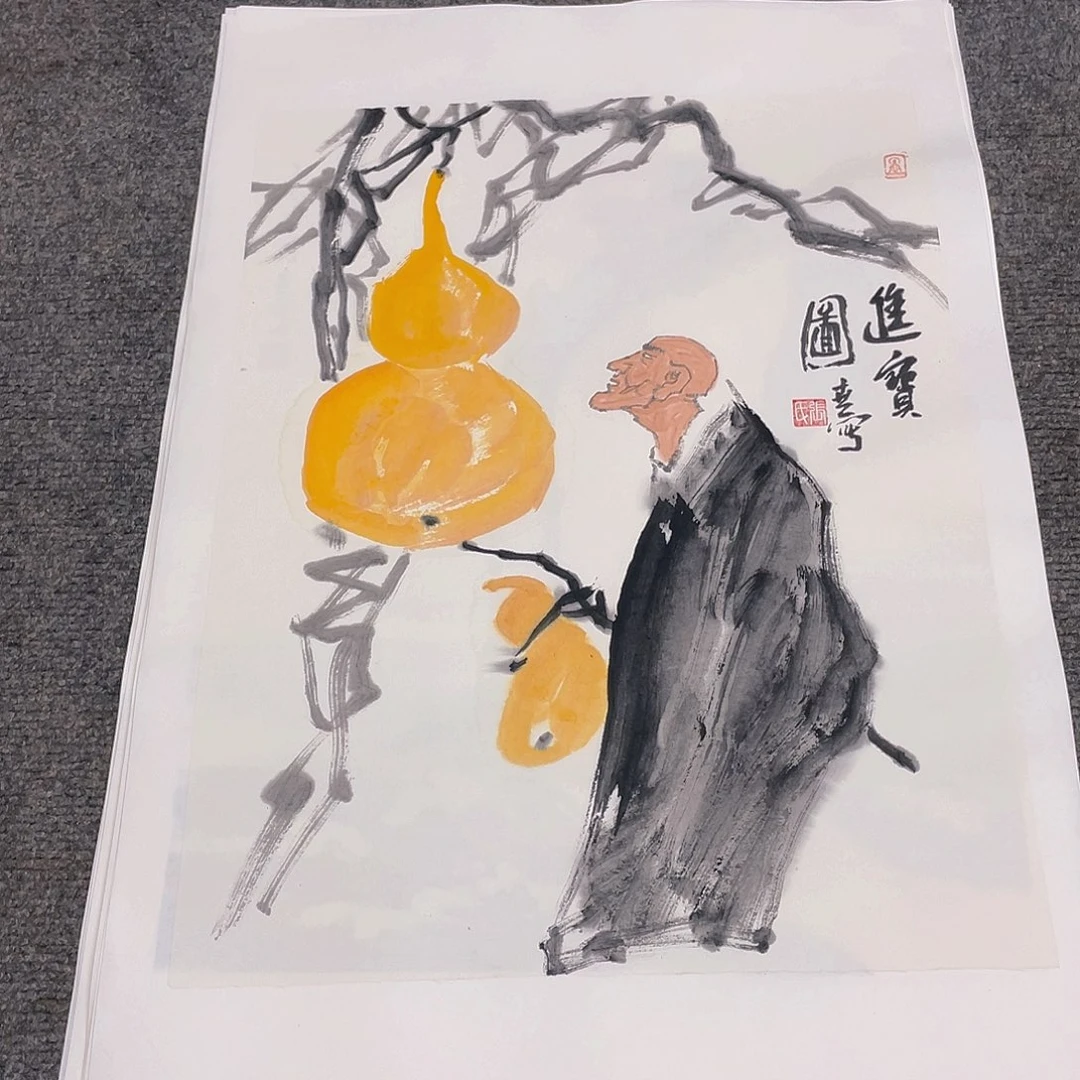 国画1.4平尺纯手绘国画作品