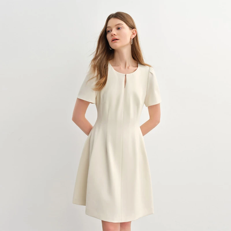 独束大码女装长短款法式气质简约设计感百搭裙子25DS82794/82795