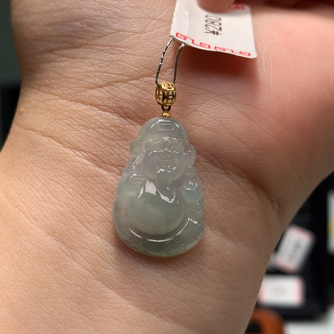 18K金镶嵌摆件翡翠財爷