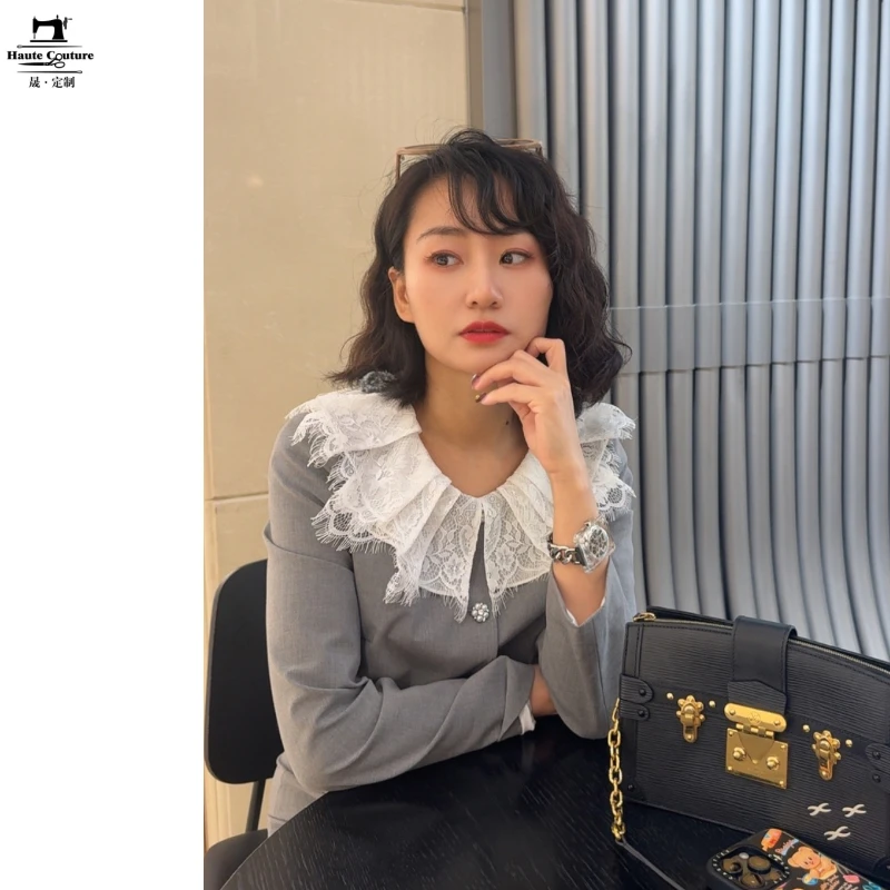 【格格外套】长袖时尚蕾丝领外套