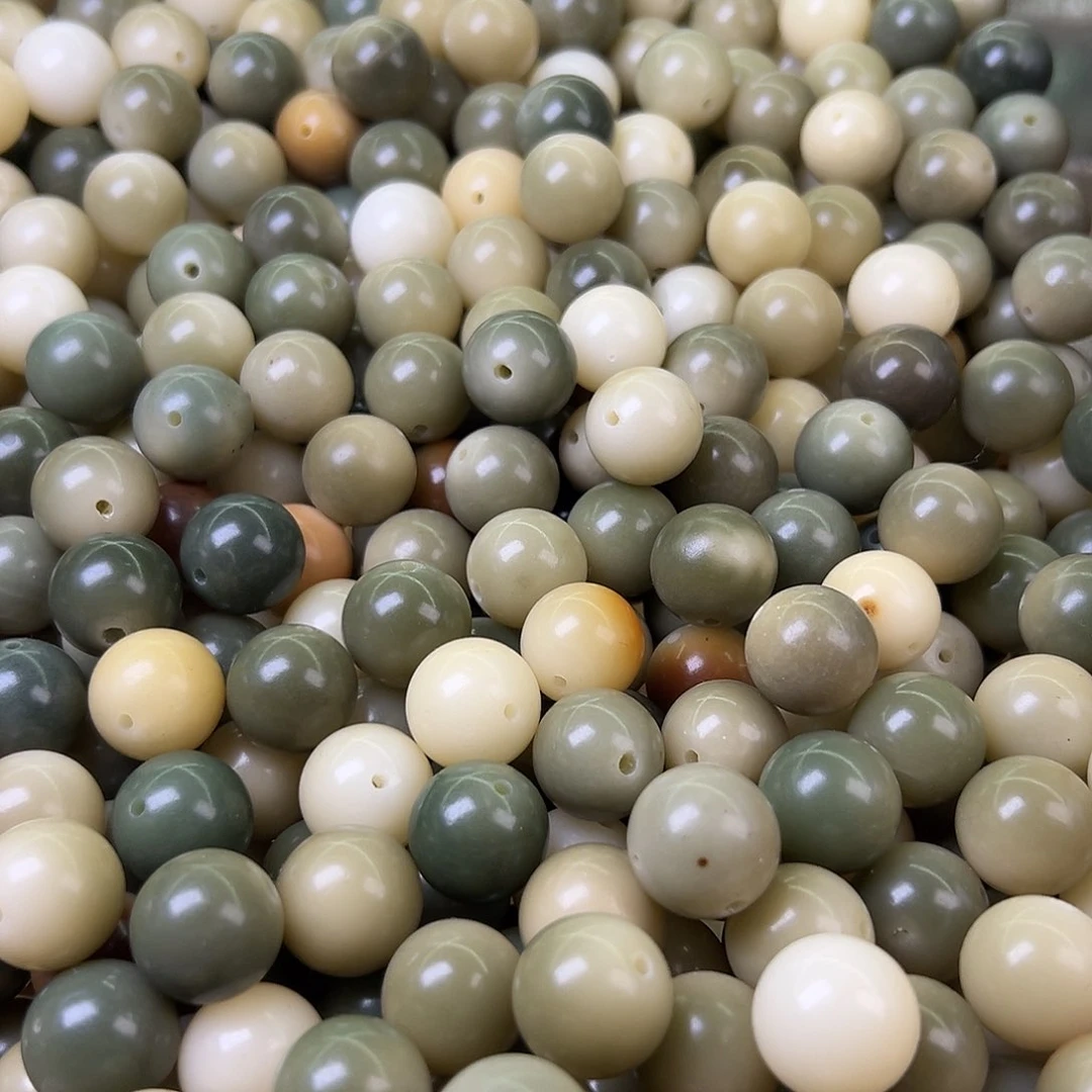 菩提根/象牙果手串卡18微瑕青提圆100颗