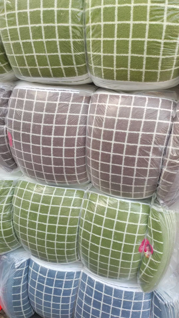 3条装，新疆棉格纹毛巾家用男女全棉柔软吸水不掉毛洗脸面巾