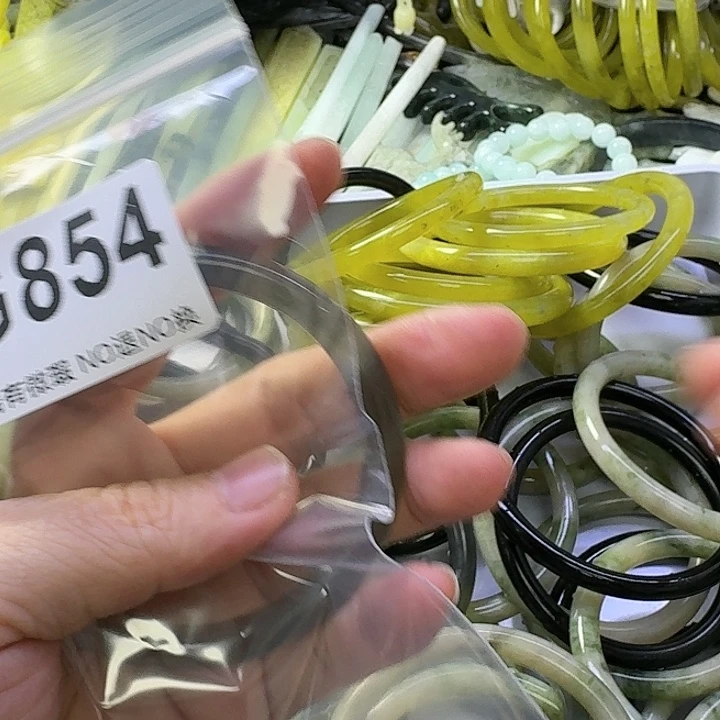 海***水蛇纹石玉合金发饰