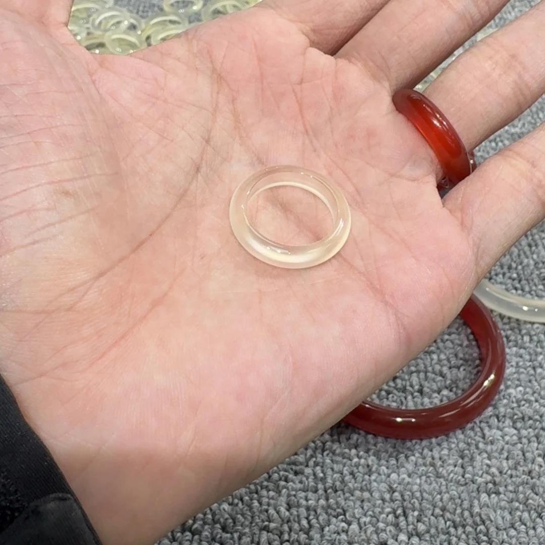 鸭***烤玛瑙/玉髓未镶嵌戒指03