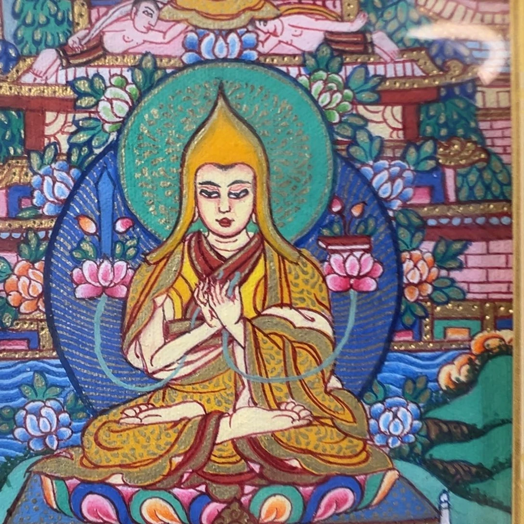 吊坠纯手绘唐卡宗喀巴