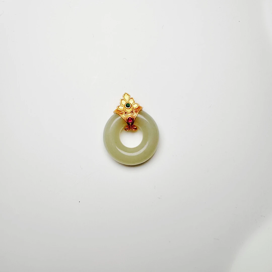 【俊杰专属】和田玉晴水平安银镶吊坠28-YW21T55