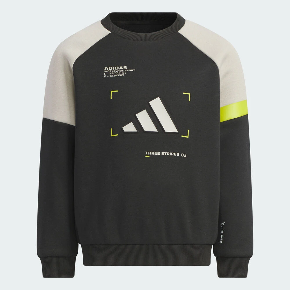 【滔搏联动】adidas阿迪达斯小童LK WARM CREW休闲套头衫卫衣KB5127