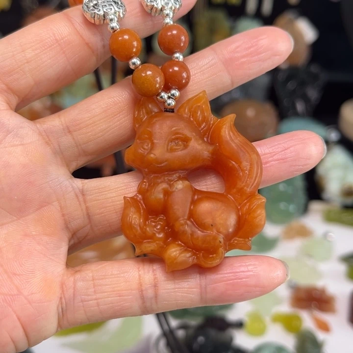 蛇纹石玉未镶嵌吊坠(赠链)