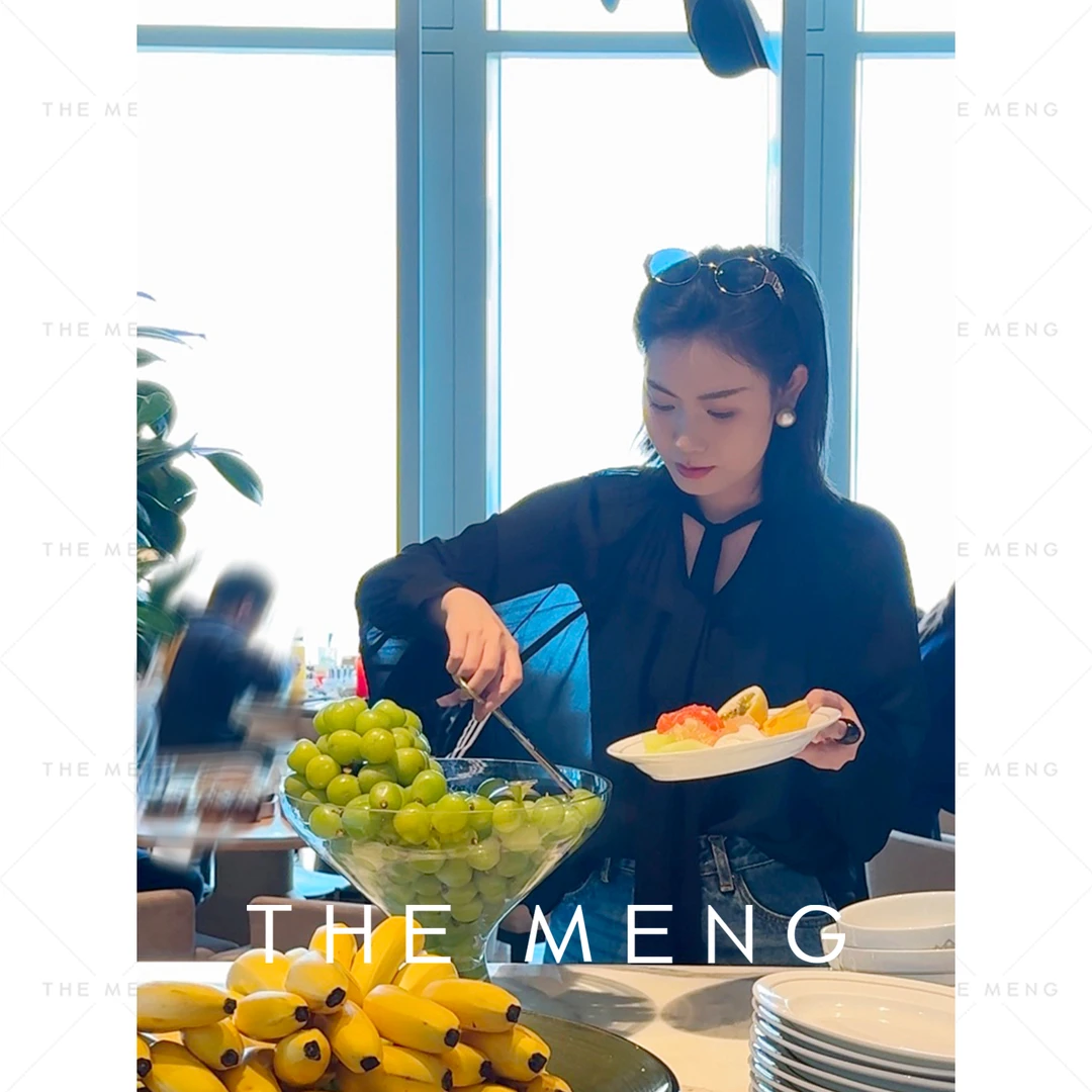 THE MENG【棠花】12姆米桑蚕丝极简通勤长袖罩衫#M251B0015