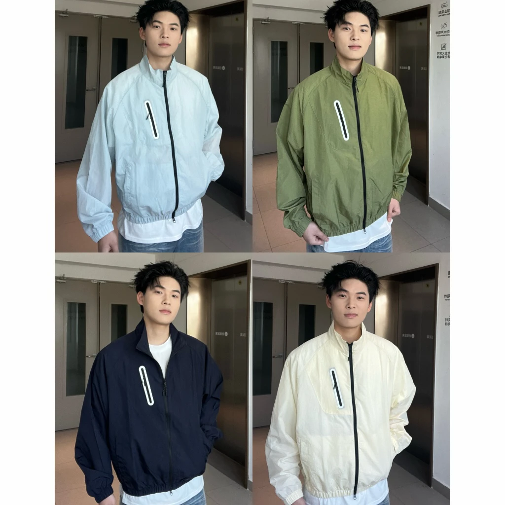 防晒衣夹克UPF50+薄款男女同款短宽版型夹克工装复古美式防晒衣