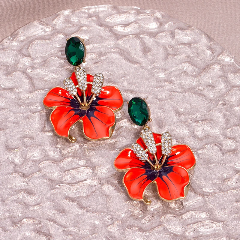 铜合金耳饰 【172】时尚花朵耳环日韩女士潮酷风气质耳环设计感个性