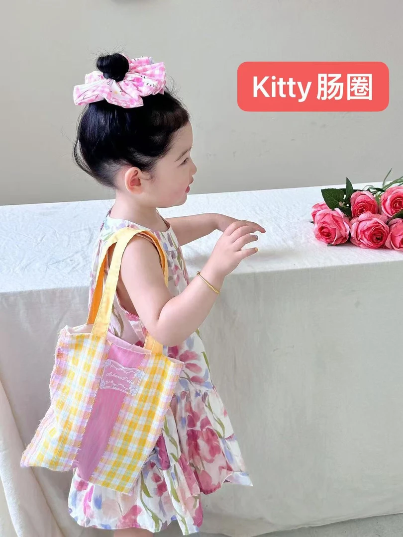 L-3107女少女风A类纯色夏季A字裙连衣裙包单肩洋气公主