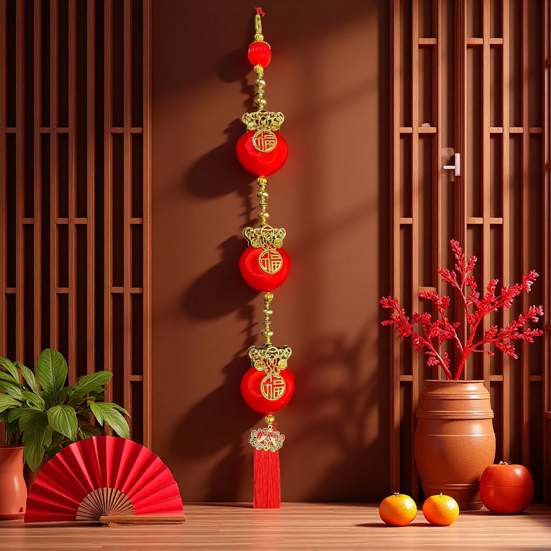 灯笼串挂饰2026马年新款连串灯笼辣椒挂件室内外喜庆场景装饰
